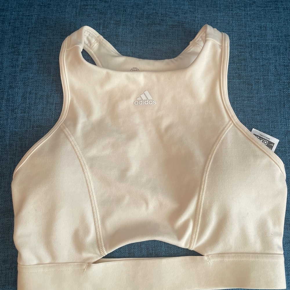 Adidas Cream Sports Bra/Active wear